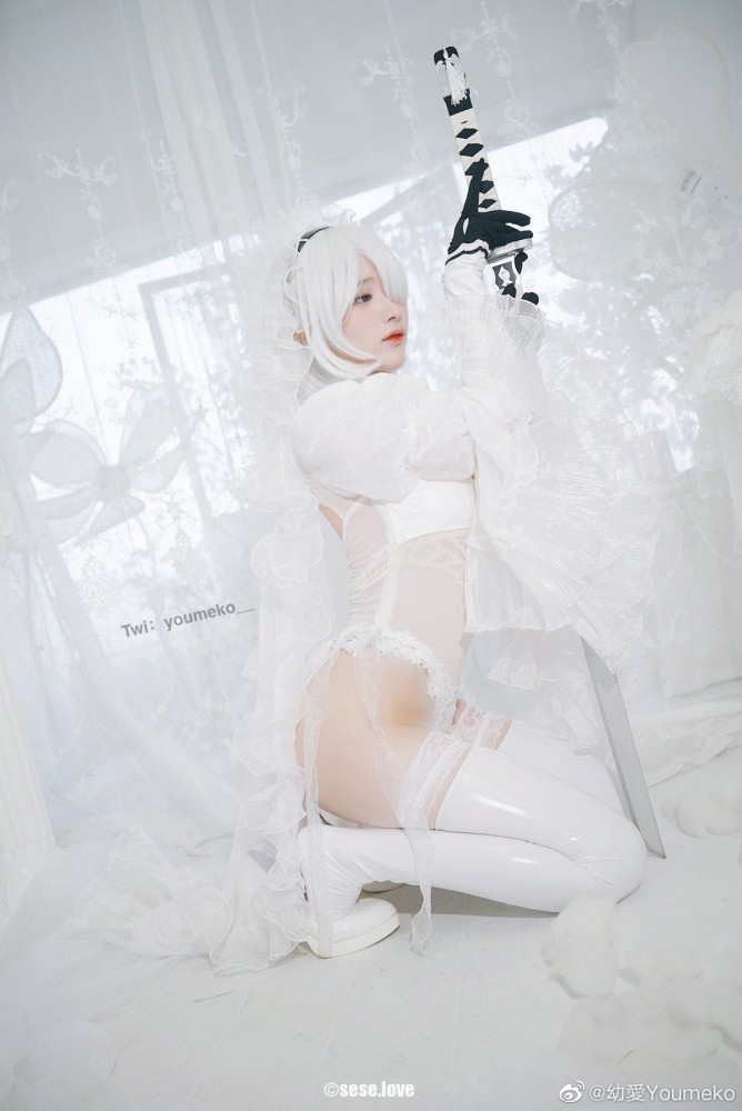 幼爱Youmeko2B同人花嫁cos