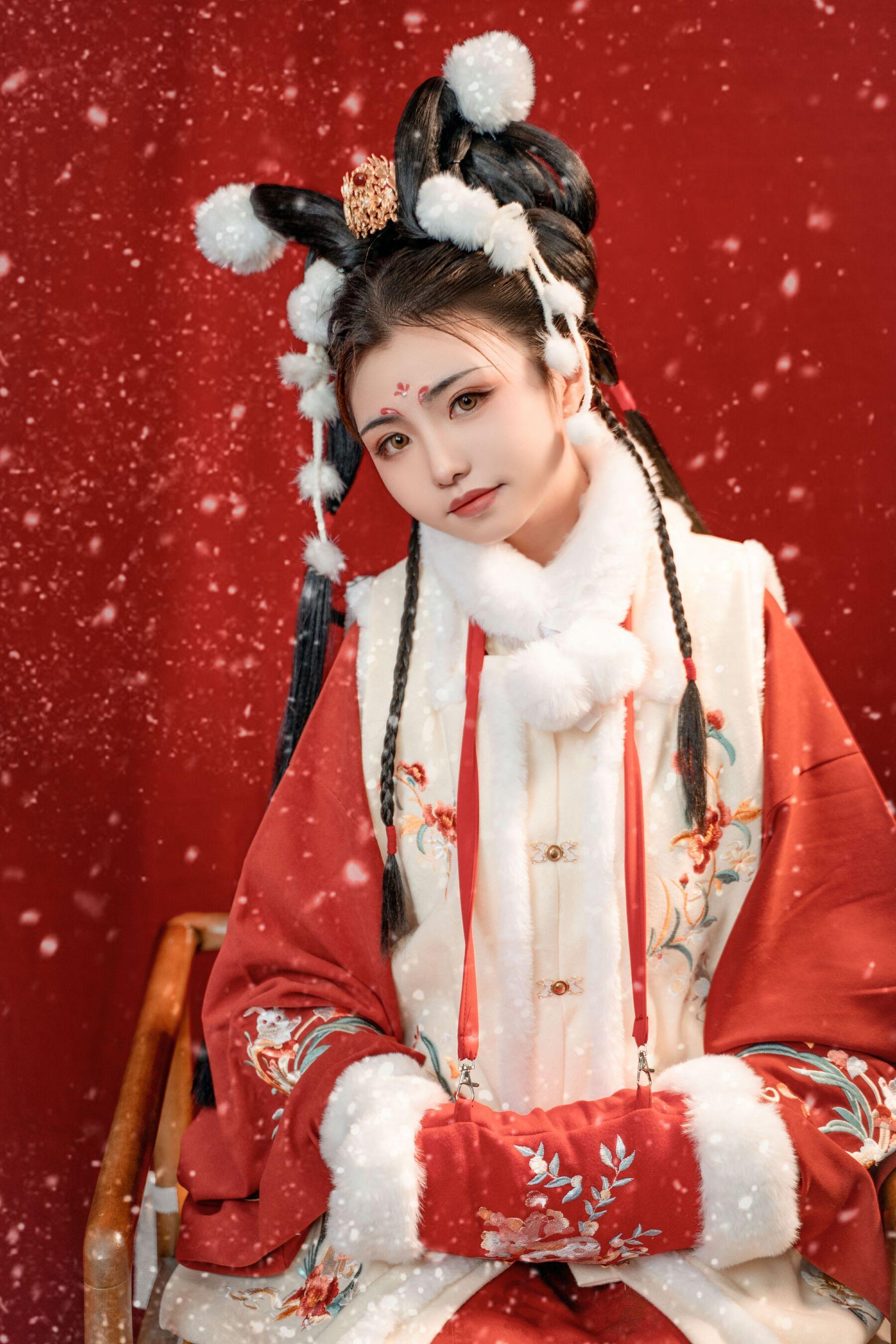 国模套图 喵小吉《玉兔迎春》